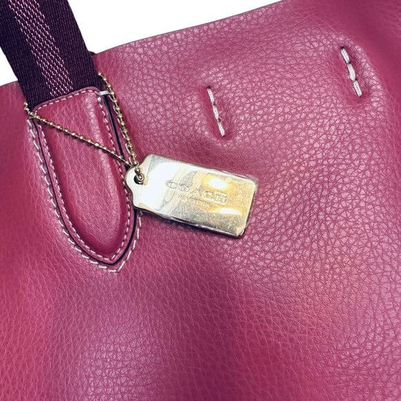 Coach Leather in Rouge Derby Tote (NWT) - Picture 3 of 7